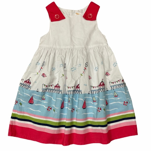 Gymboree blooming nautical 4T dress sailboat sea